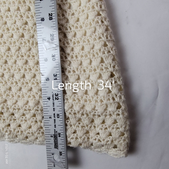 Forever 21, Vintage Boho Crochet Grannycore Dress - Ivory - Picture 12 of 16